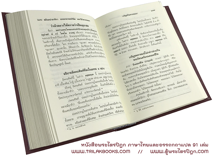 ข้อความในหนังสือพระไตรปิฎกภาษาไทย
