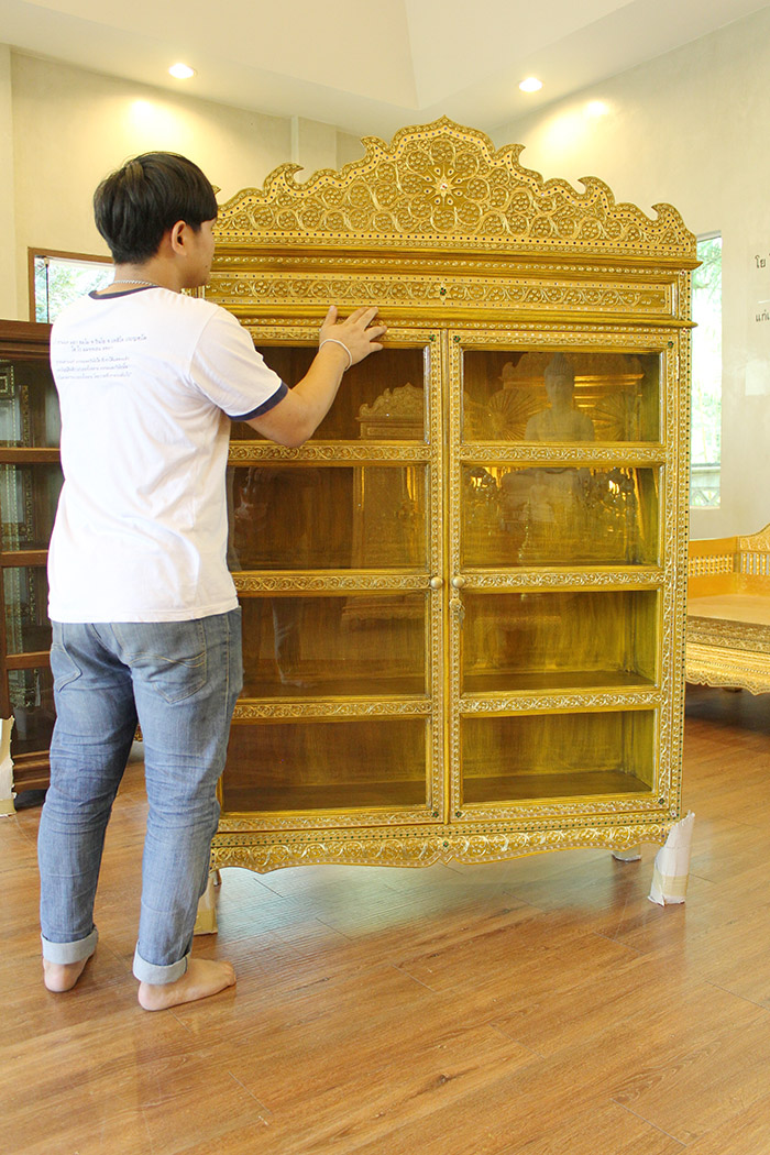 ตู้พระไตรปิฎก สำหรับ ใส่หนังสือพระไตรปิฎก 91 เล่ม