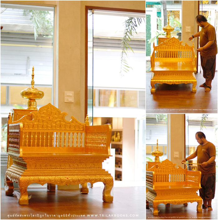 ธรรมาสน์ ไม้สักทั้งหลัง สำหรับพระเทศน์ ราคา 18,500 บาท