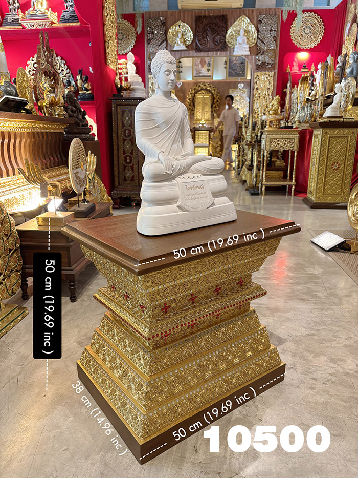 ฐานพระโครงสร้างไม้สักแท้ ทรงนาฬิกาทราย งานประติมากรรมพุทธศิลป์อันทรงคุณค่าที่ผสมผสานความร่วมสมัย