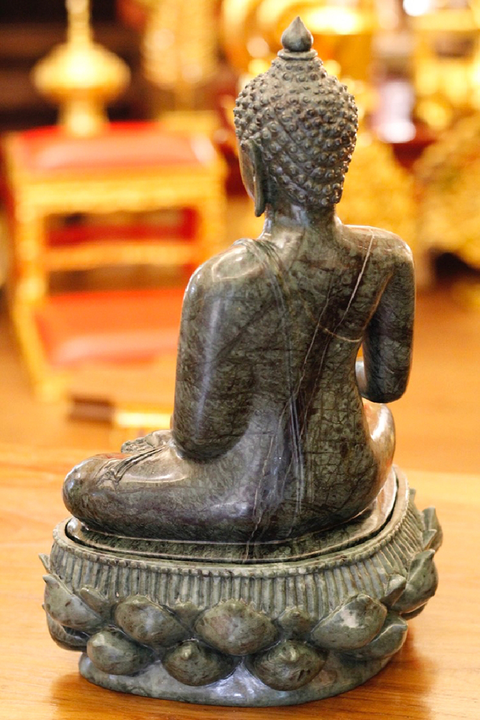 พระพุทธรูปแกะสลัก ปางมารวิชัย (ปางชนะมาร) 
ขนาด หน้าตัก 9 นิ้ว แกะสลักจากหินอ่อนเขียวประเทศอินเดีย พระพุทธรูปแกะสลัก ปางมารวิชัย (ปางชนะมาร) 
ขนาด หน้าตัก 9 นิ้ว แกะสลักจากหินอ่อนเขียวประเทศอินเดีย